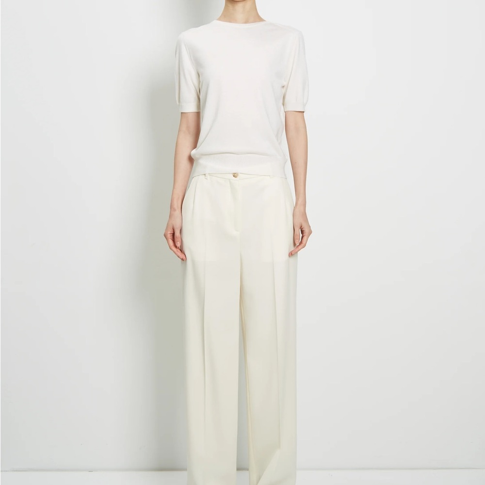 The Row Paolo Wool & Silk Top - White - Picture 3 of 11
